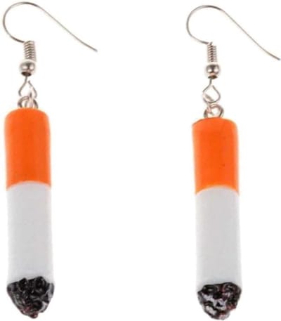 Fako Bijoux® - Oorbellen - Oorhangers - Peukie - Sigaret - 62x7.5mm
