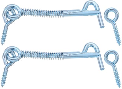 Store_9 - Veiligheidshaken - IJzeren Poort Haken - Duurzaam en Praktisch - 3 Inch - Voor Deurbeveiliging - Geschikt Voor Diverse Deuren - Set Van 2