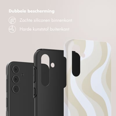 Selencia Hoesje - Geschikt voor Samsung Galaxy A55 (5G) - Backcover - Desert Waves Beige