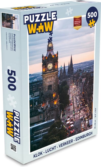 Puzzel Klok - Lucht - Verkeer - Edinburgh - Legpuzzel - Puzzel 500 stukjes