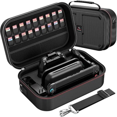 GELLDG Draagbare Beschermhoes - Etui voor Nintendo Switch 2 - Waterdichte Opbergoplossing met Apart Netvak - 34x24,5x12,5cm - Geschikt voor Console en Accessoires - Duurzaam Plastic Materiaal