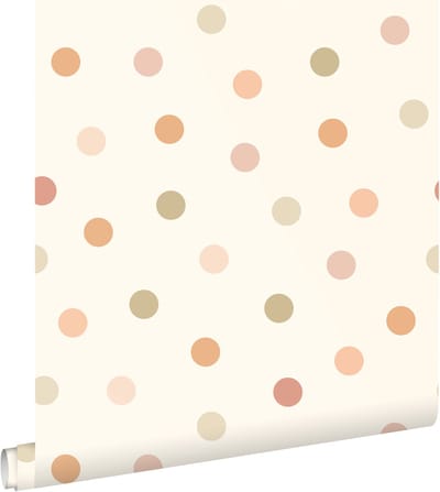 ESTAhome behang stip beige en meerkleurig - 50 x 900 cm - 131626