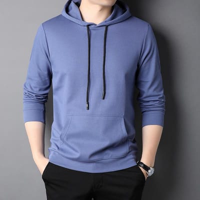 Jeugd Hoodie Lange Mouw T-shirt Heren Lente en Herfst Dunne Heren Sweatshirt Casual Heren T-shirt Basis T-shirt voor Heren XXXXL gray
