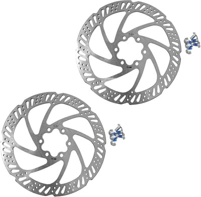 Bicycle Brake Discs 160 mm - 2 Stuks RVS Schijfremmen met 6 Gaten en 12 Schroeven voor Fietsen