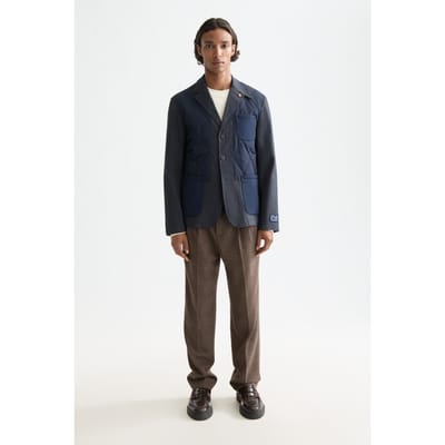Scotch & Soda Colourblock Lightly Padded Mixed Fabrics Blazer Jacket Grey  Taglia: S | Blazers Outlet | Uomo | Grigio