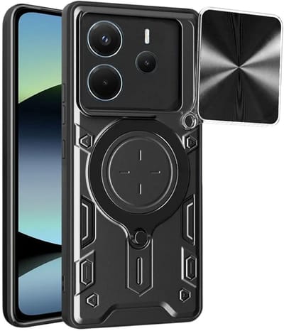 Hoesje geschikt voor Xiaomi Redmi Note 14 4G 163.2mm - Techsuit CamGuard Pro Back Cover - Zwart