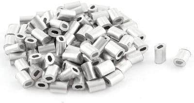 Ovale Aluminium Kousen voor 0.5mm Draad Touw - 100 Stuks
