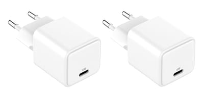 2 stuks OneOne 30W super snellader. Witte oplader met USB C. PD en Quick Charge lader adapter past op Apple iPhone 13 Mini, iPhone 13 Pro, iPhone 13 Pro Max, iPhone 14, iPhone 14 Plus, iPhone 14 Pro, iPhone 14 Pro Max