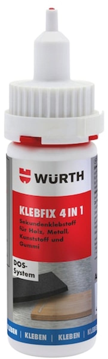Wurth - Secondelijm klebfix 4-in-1 - secondelijm klebfix 4-in-1 x 1 st inhoud 46.29 ml