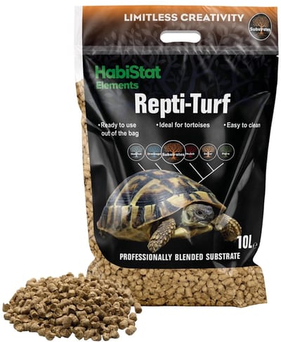 HabiStat Repti-Turf terrarium bodembedekking | 10 liter natuurlijk gras-substraat