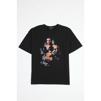 Oversized T-shirt Met Fury Misfits Print | Black | Size Small