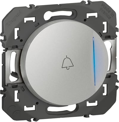 Aluminium knop met belmarkering voor schakelaar