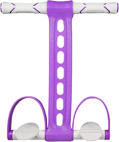 Buikspiertrainer - Voetpedaal trainer - Thuis sporten - Verstelbare weerstand - 31x17x8 cm - Paars