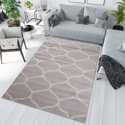 Tapiso Sari Vloerkleed Woonkamer Lichtgrijs Tapijt Maat- 160x203