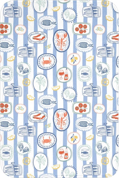 Badmat 60x90 cm - Antislip - Dieren - Zee - Patroon - Badmatten voor badkamer - Badkamermat - Douchemat - Badkamer mat
