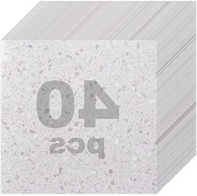 40 Stuks PVC Vloerbedekking, Betonnen Uiterlijk, 30 cm x 30 cm Zelfklevende Vloertegels, Waterdicht en Antislip voor Woonkamer en Keuken