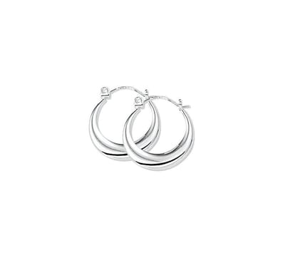 Huiscollectie oorringen Zilver Gerhodineerd Glanzend 3.5 mm x 15 mm