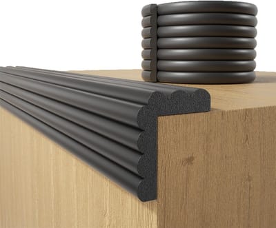 Veiligheidsrand voor baby’s van 5 m x 8 cm, zelfklevende schuimhoekbescherming voor meubels, zachte randbescherming voor tafels en meubels, kinderveilige hoekbescherming