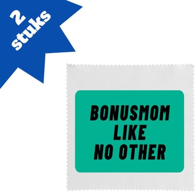 Akyol - bonusmom like no other brillendoekjes - Moeder - geweldige bonusmoeder - niemand anders - verjaardag - cadeau - kado - bedankje - geschenk - 17,8 bij 17,8 cm - 2 stuks