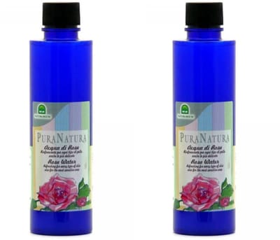 Pura Natura - Acqua Di Rosa - Rozenwater - Verfrissend Geurwater - Eco Bio - Voordeelset 2 x 200 ml.
