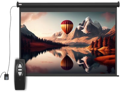 Beamer Projectiescherm wand Electrisch - 171x130 cm / 84 inch - Zwart