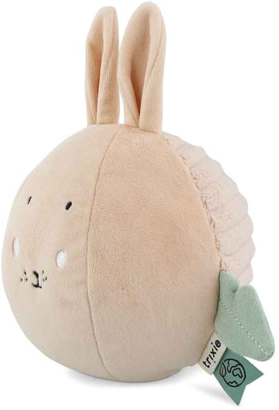 Trixie Geluidsbal Mrs. Rabbit - Speelgoed voor baby - Eerste speelgoed - Kraamcadeau - Roze