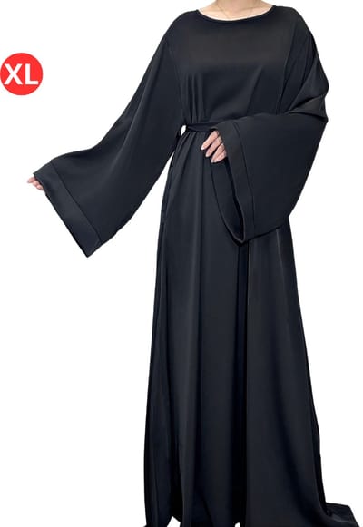 Bovista Islamitische Kleding - Abaya - Gebedskleding Dames - Alhamdulillah - Jilbab - Khimar - Vrouw - Zwart - Maat XL
