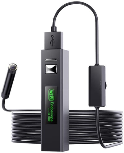 GELLDG Auto-inspectie-endoscoop - Draadloze endoscoopcamera - 1200P HD USB-endoscoop - Inspectiecamera - Waterdichte camera met ledlamp - Geschikt voor iPhone, Android, iOS, Windows, Mac, tablet en pc