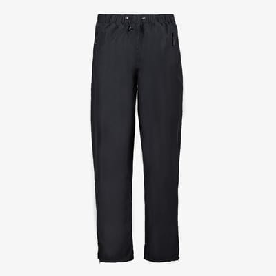 Mountain Peak heren dames regenbroek met ritsen zwart - Maat S