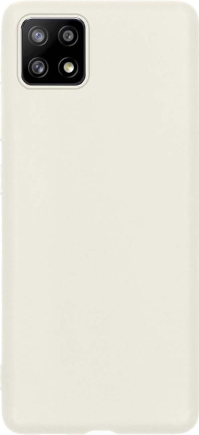 Hoes - Geschikt voor Samsung Galaxy M22 - Sterk & Shockproof - Hoesje Cover - Siliconen Case - Wit