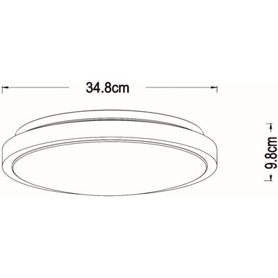 Lucide Dasher LED plafondlamp, wit, Ø 34,8 cm, 2700 K, IP44