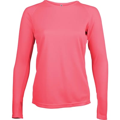 PROACT® Damessportshirt Lange Mouwen PA444 - Fluorescent Pink - M