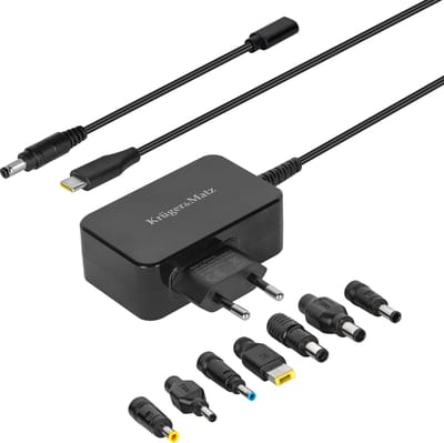 Krüger&Matz Power Delivery - Universeelsnijder - 65W - USB-C - 7 Verwisselbare Eindstukken