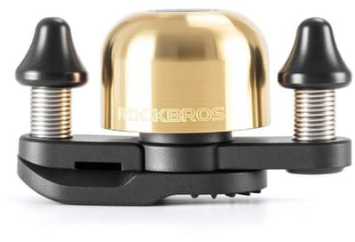 Rockbros Fietsbel - voor racefiets en MTB met dubbele slagpen, 180° draaibaar.
