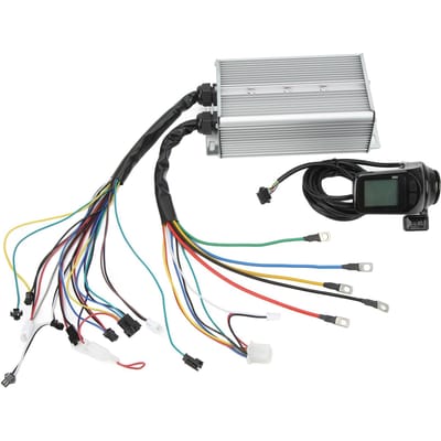 Kit contrôleur sans balais 36V 48V 1500W Vélo électrique Scooter Contrôleur sans balais avec écran LCD gray