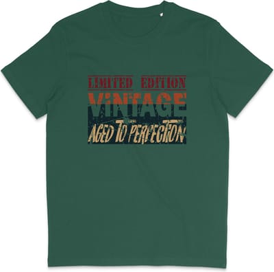 Grappig Heren en Dames T Shirt - Vintage Print Limited Edition - Groen - XS