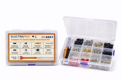 Computer schroevenset PC 330 delig – Complete montagekit voor motherboard, harde schijf en behuizing – Inclusief spacers, tie-wraps en gereedschap – Universeel