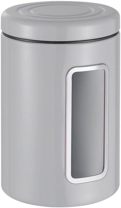 WESCO Classic Line Voorraadbus met Venster | 2 Liter | Metaal - Grijs | Voorraadpot