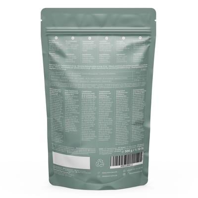 nutri+ Creatine Monohydraat Poeder 500 g - Pure Creatine 99,9% - hoog gedoseerd, ultrafijn, veganistisch en neutraal - Creatine Poeder met Vitamine B12 - topkwaliteit