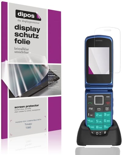 dipos – 4x Beschermfolie geschikt voor Tosaju T380 | Krasbestendige & heldere Screenprotector Ultra-Thin