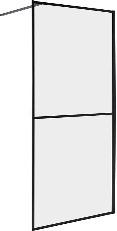 ACULEO - Douchescherm - Zwart - Veiligheidsglas