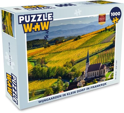 Puzzel Frankrijk - Wijngaard - Dorp - Legpuzzel - Puzzel 1000 stukjes volwassenen