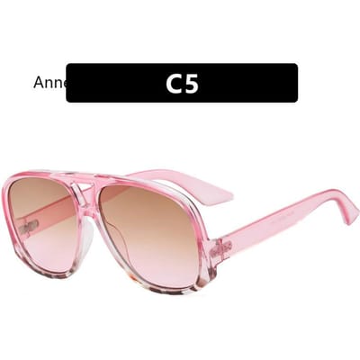 Mode Piloten Zonnebril Dames Vintage Retro Oversized Metalen Frame Dubbele Brug Zonnebrillen Vrouwelijke Luxe Tinten UV400