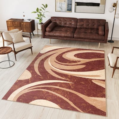 Tapiso Dream Vloerkleed Bruin Beige Modern Woonkamer Tapijt Maat- 200x300