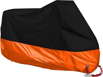 E-shop4u® - Motorhoes - Scooterhoes - Beschermhoes - Motorfiets hoes Waterdicht Buiten - Motor Hoes - Motorhoes Waterdicht - Fietshoes - 2 Fietsen- UV-Bescherming - - Maat 2XL - Oranje