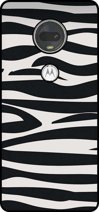 Smartphonica Telefoonhoesje Geschikt voor Motorola Moto G7 met zebra opdruk - TPU backcover case zebra design - Zwart Wit geschikt voor Motorola Moto G7