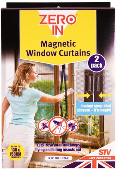Zero In – Magnetisch Raam Insecten Gordijn – 130 x 150 cm – 2 Stuk