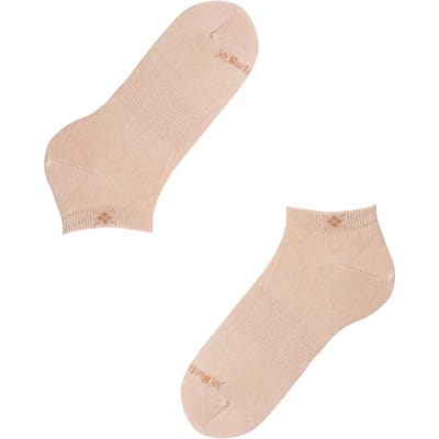 Burlington Everyday 2-Pack kort eenkleurig katoen multipack sneakersokken enkelsokken dames beige - maat 36-41