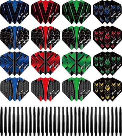 XQMax Dart Flights en Dart Shafts - Multipack - 26 Sets - 78 Stuks - Extra Stevig - Darts Flights - Darts Shafts - Cadeau