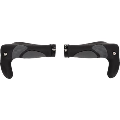 2 stuks Fietsstuurhandvatten TPR Rubber Ergonomisch Antislip Vervanging Fiets Ossenhoorn Handvatten voor gray